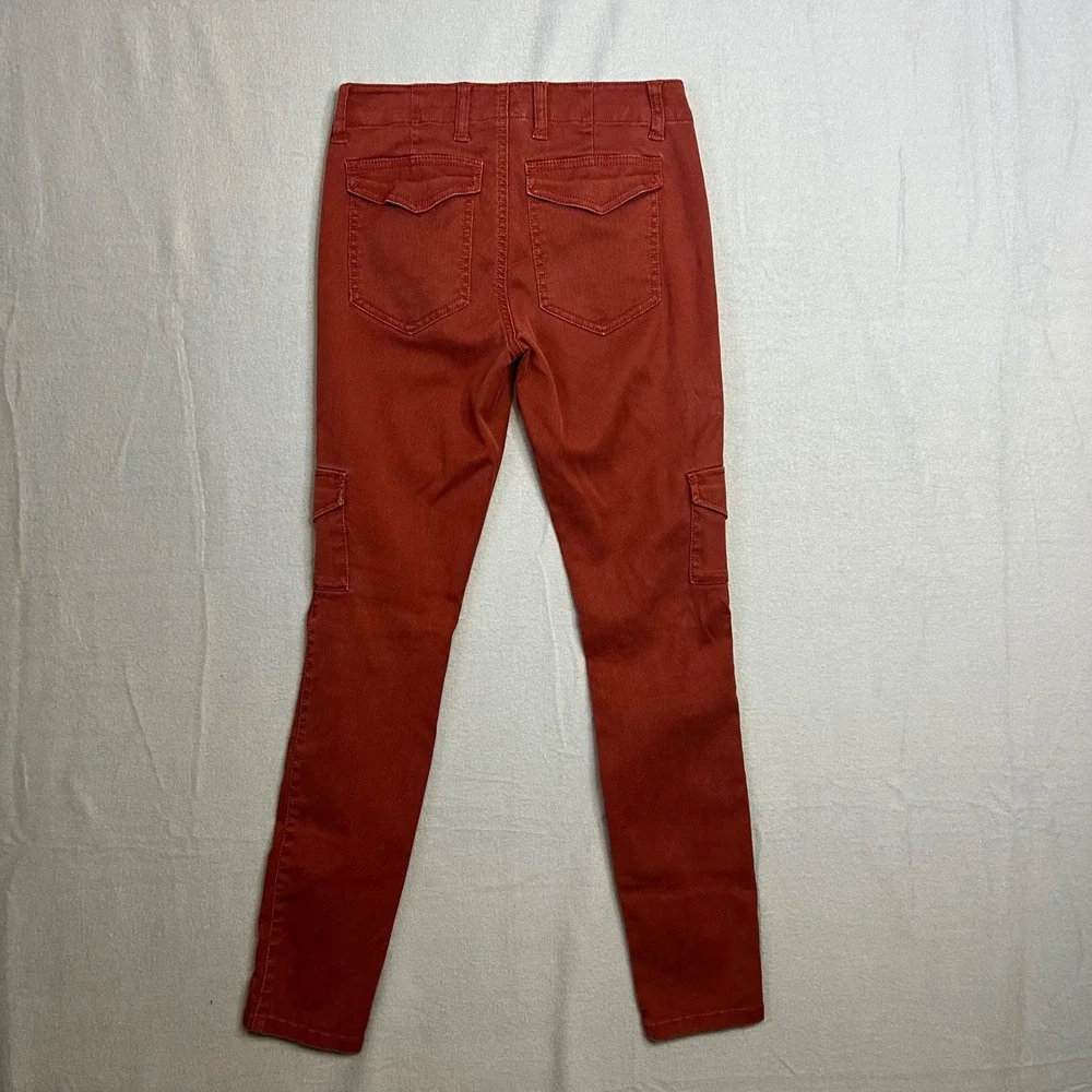 Cabi The Drifter Skinny Cargo Pants Size 2 Rust 3566 Utility Slim‎ Fit Stretch
